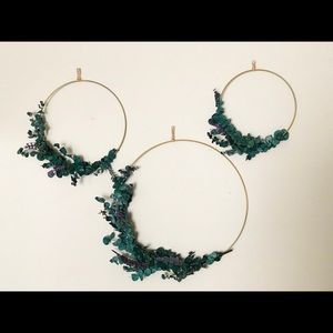 Set of 3 eucalyptus ring wreaths